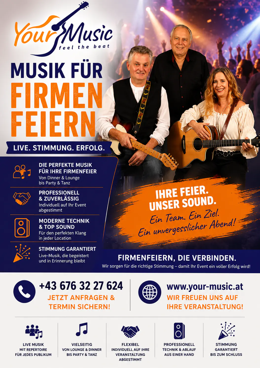 Your Music – Livemusik für Hochzeiten, Feiern, Firmenevents und besondere Anlässe. Stimmungsvoll, professionell.