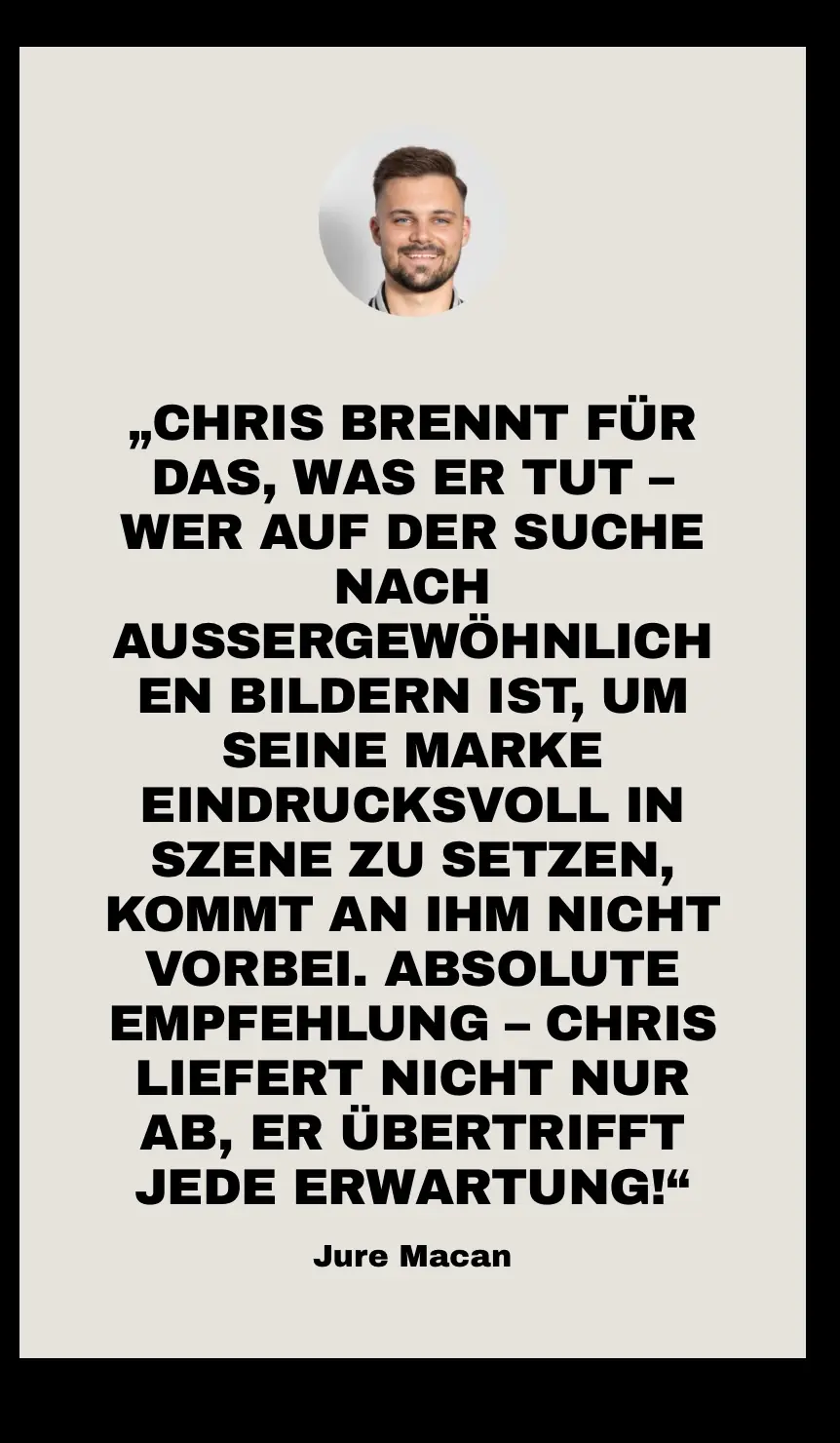Echte Fotos und Filme, die Vertrauen schaffen und Kunden anziehen.